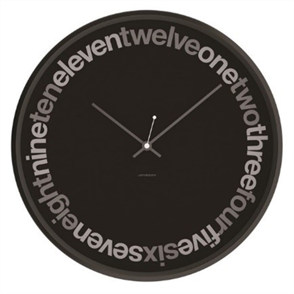 Picture of Jonsson clock "Text" black JN005BK (AR30B14)