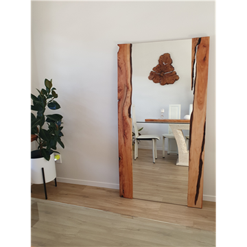 Picture of Artisan-Crafted Elegance: Handmade Wooden Slab Frame Mirror for Sale