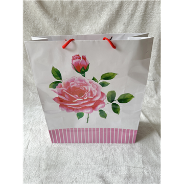 Picture of Hand drawing rose printed design large shopping bags - 50 bags for T$200