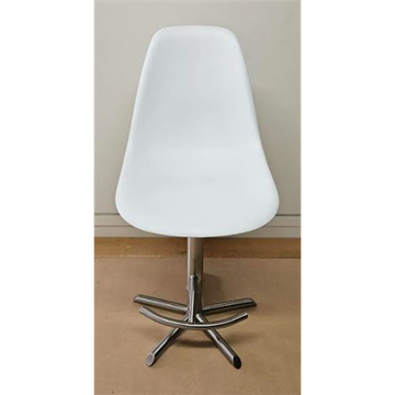 Picture of Adjustable Height High Back Bar Stool (Ex-Loaner) in White Polycarbonate