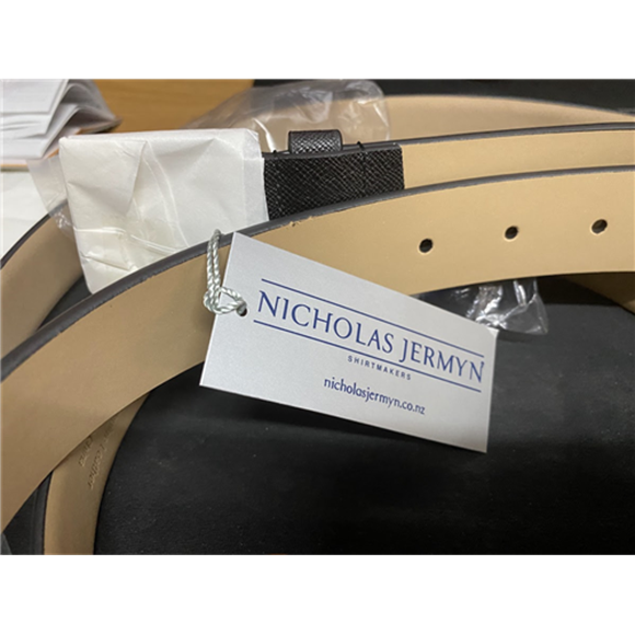 Picture of Nicholas JERMYN Mens Cross- Grain Leather Belt