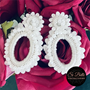 Picture of Si Belle Collections - Higher Love Collection - White Beaded Glory Earrings - Delivery Included
