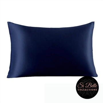 Picture of Si Belle Collections - Navy Satin Pillowcase - Delivery Included