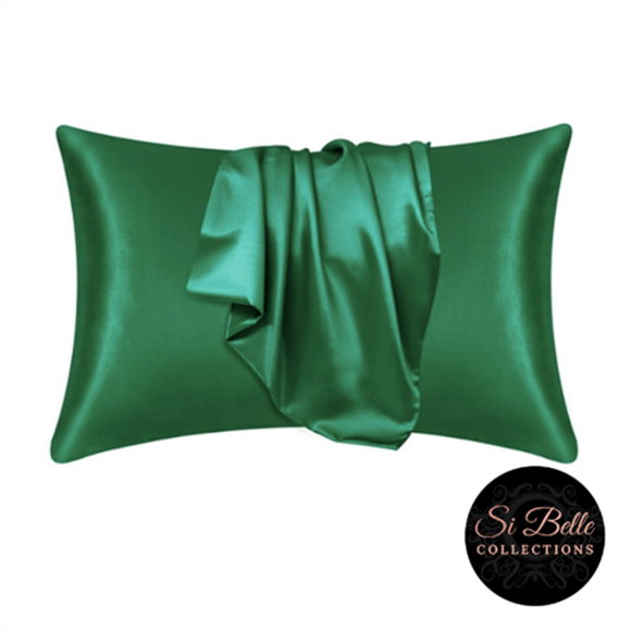 Picture of Si Belle Collections - Green Satin Pillowcase - Delivery Included