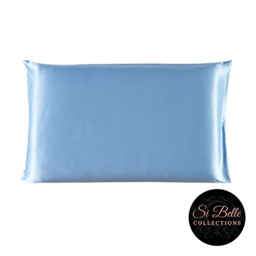 Picture of Si Belle Collections - Baby Blue Satin Pillowcase - Delivery Included