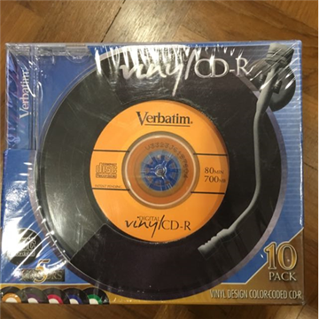 Picture of Verbatim CD-R 80min 52X with Digital Vinyl Surface - 10pk Slim Case
