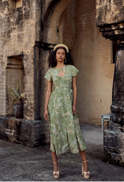 Picture of Jungle Midi Dress - Once Was