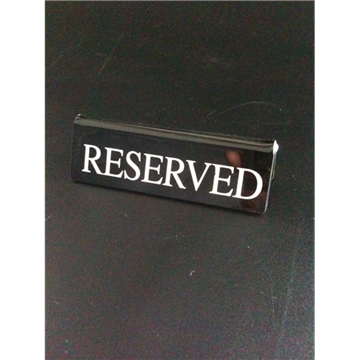 Picture of Large Table RESERVED black sign