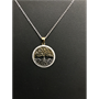 Picture of 9ct yellow and white gold with CZ tree of life pendant and chain