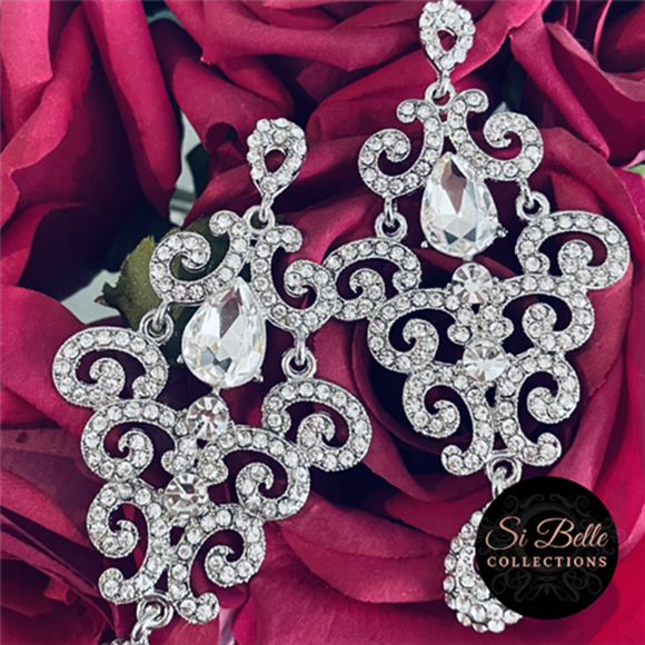 Picture of Si Belle Collections - Higher Love Collection - White Hot Drop Earrings - Delivery Included