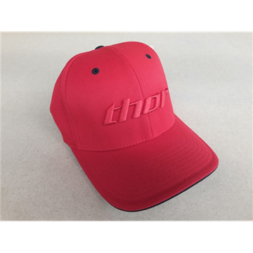 Picture of Hat Thor MX Basic Curved Bill Red Large XL