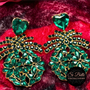 Picture of Si Belle Collections - Heart of Green Earrings - Delivery Included
