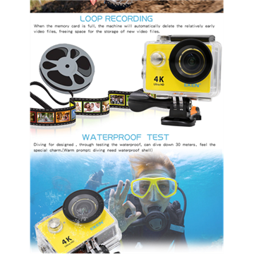 Picture of 4K Wifi Action Camera waterproof Starter Pack - BLACK - FREE DELIVERY