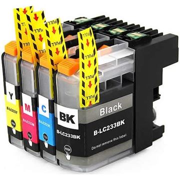 Picture of Premium Compatible Brother LC233SET Set of 4 Cartridges (1 each of Black / Cyan / Magenta / Yellow)