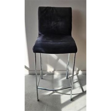 Picture of Moschino Fixed Height (Ex-Loaner) Bar Stool in Black Macro-Suede