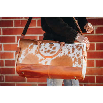 Picture of Cowhide overnight bag (tan/brown)